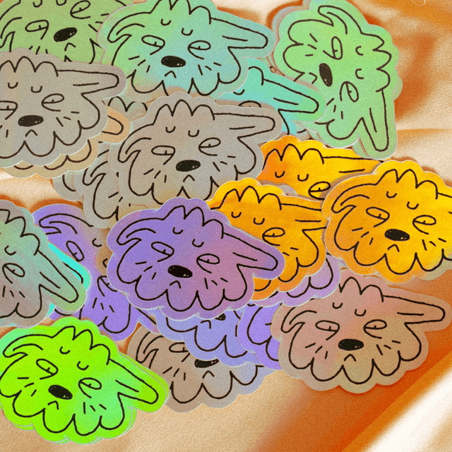 Stickers holographiques "Dogo"