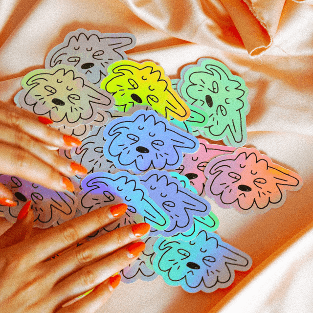 Stickers holographiques "Dogo"